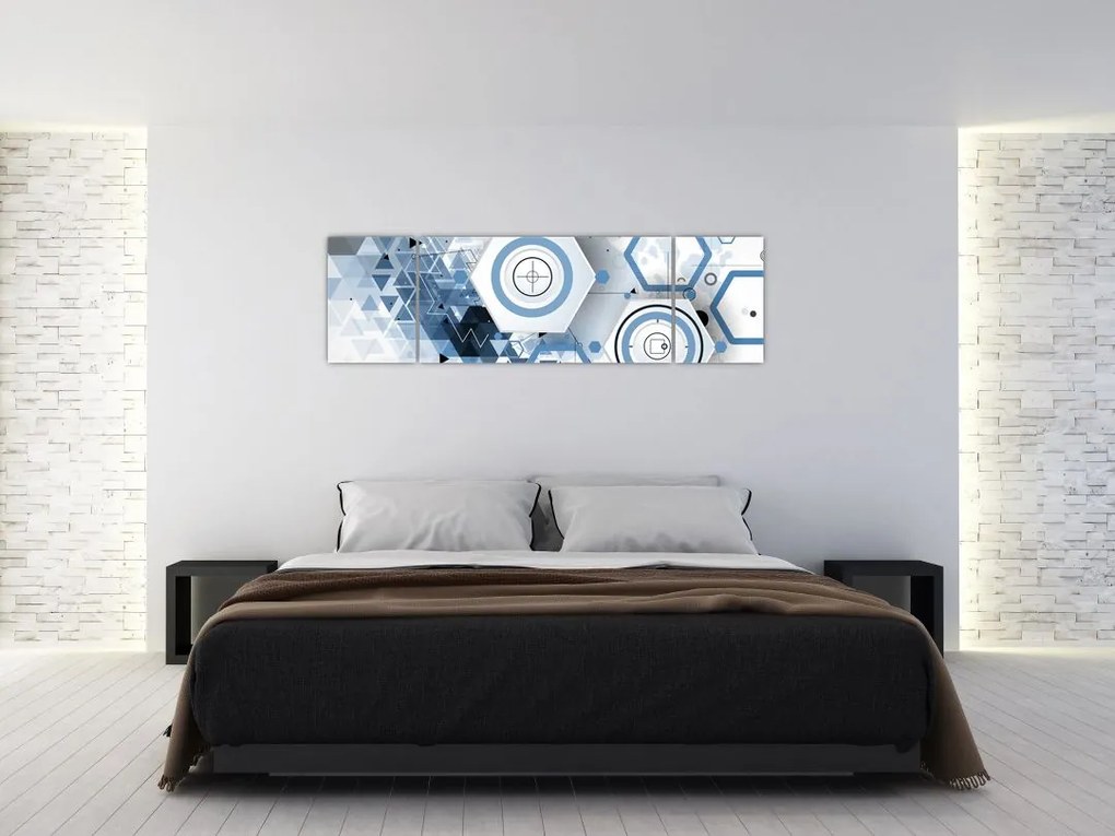 Obraz - Abstrakcja geometryczna (170x50 cm)