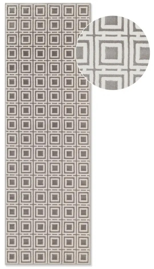 Szaro-kremowy chodnik 80x240 cm Perles Howlite – Elle Decoration