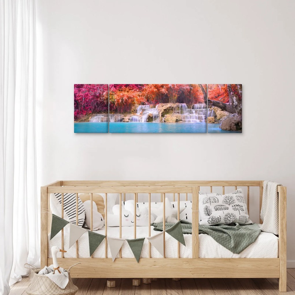 Obraz turkusowej laguny, Laos, Tat Kuang Si (170x50 cm)