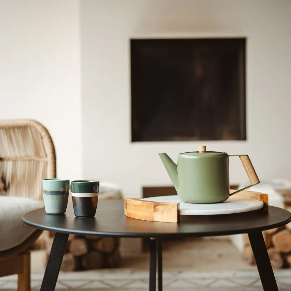 Zielony dzbanek do herbaty ze stali nierdzewnej 1,1 l Duet Boston – Bredemeijer