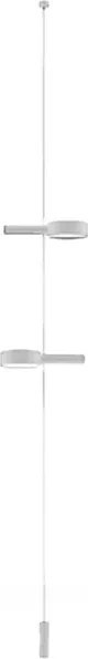 Zafferano SUPER O Biała lampa wisząca LED z możliwością ładowania i ściemniania - 2 moduły świetlne