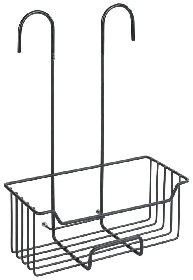 Czarna półka prysznicowa Wenko Milo