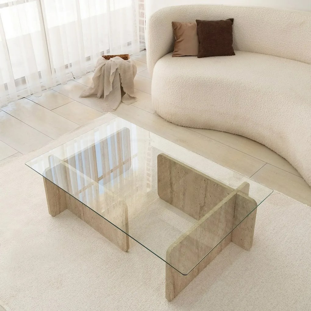 Stolik konferencyjny Escape Travertine