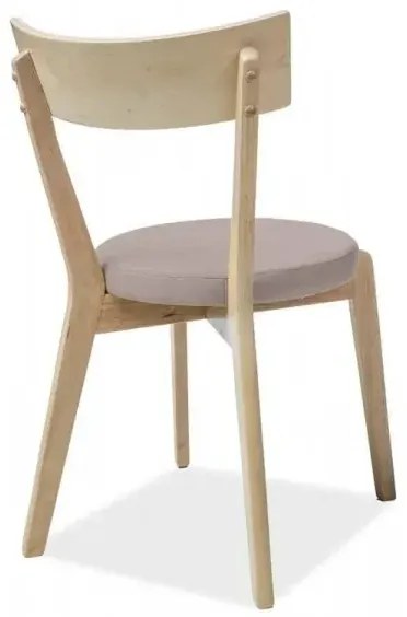 Krzesło drewniane NELSON dąb miodowy/ szare SIGNAL