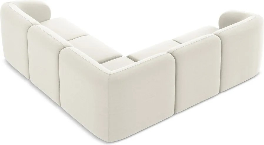 Beżowy aksamitny narożnik Lani – Makamii