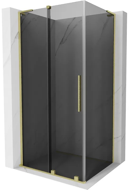 Mexen Velar L kabina prysznicowa rozsuwana 100 x 75 cm, grafit, złota szczotkowana - 871-100-075-43-55