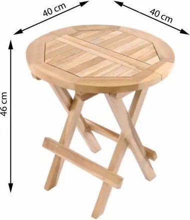 Stół ogrodowy DIVERO wykonany z drewna tekowego