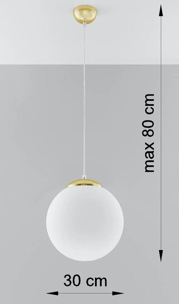 Biało-złota lampa wisząca glamour 30 cm F3-N06