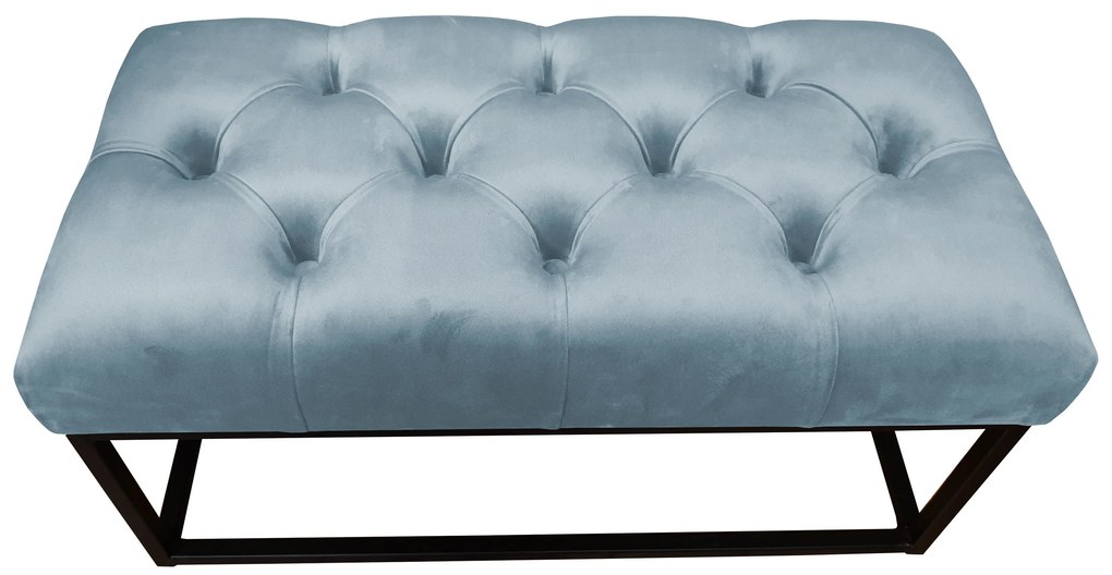 Ławka CHESTERFIELD LOFT BL06 pufa podnóżek metal
