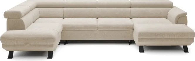 Narożnik RAVEN XL wolnostojący z funkcją spania tkanina Artico 37430 Perłowy WERSAL