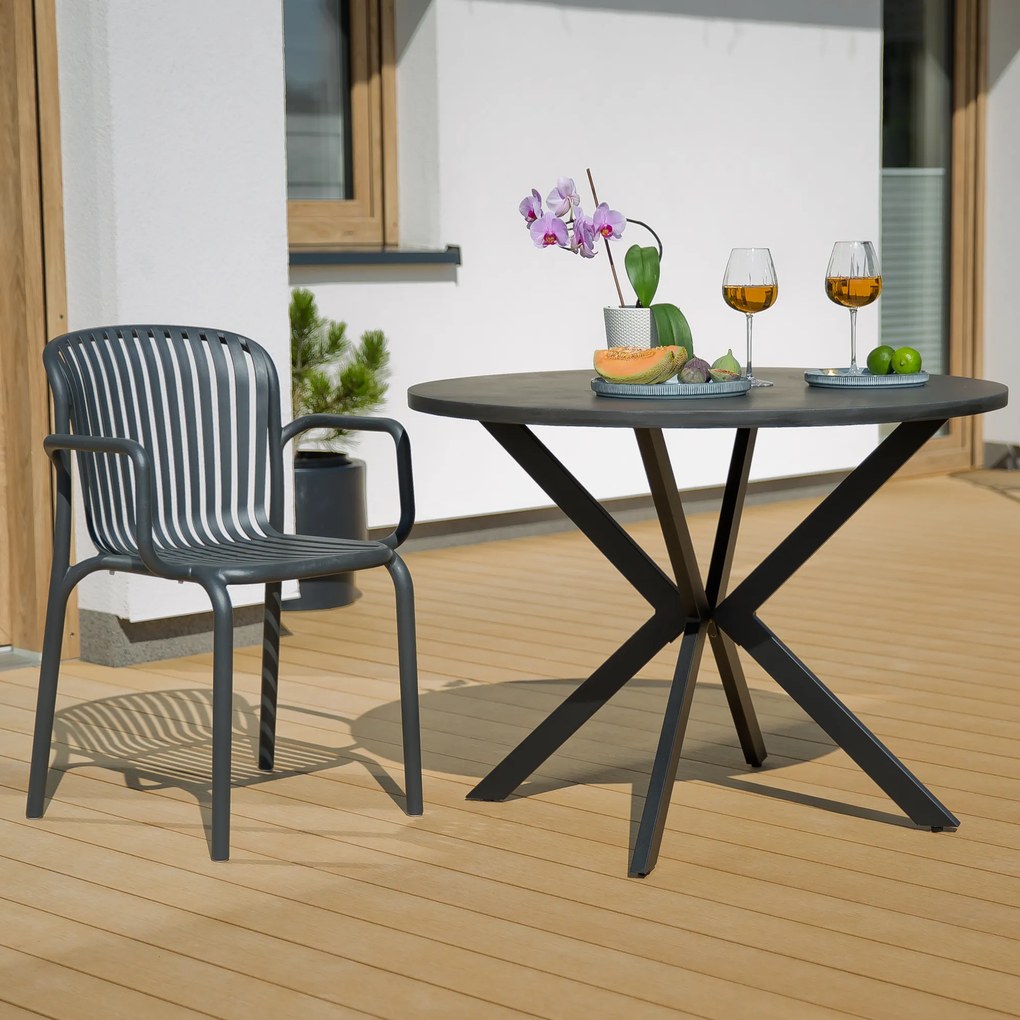 Stół ogrodowy Lukka 100 cm antracytowy PATIO