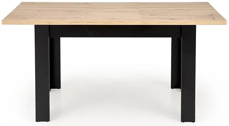 Klasyczny stół rozkładany dąb artisan + czarny K7-E79