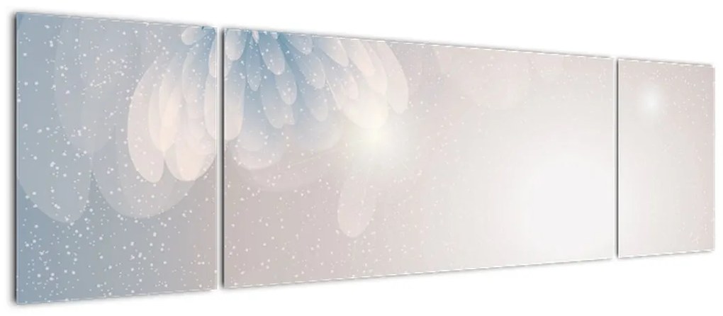 Obraz - Zaśnieżone kwiaty (170x50 cm)