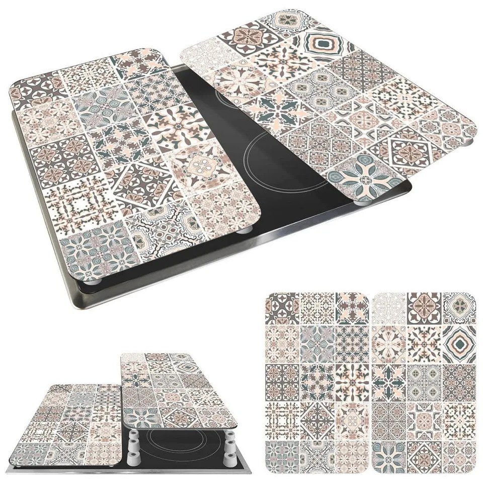Zestaw 2 szklanych płyt ochronnych na kuchenkę Wenko Universal Tile