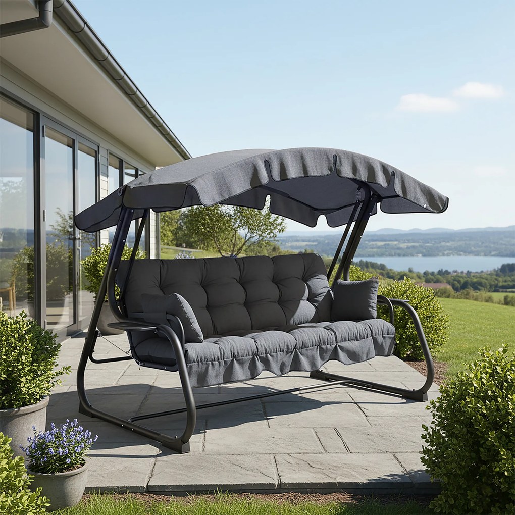 Huśtawka ogrodowa Ravenna Black Edition H024-07IB PATIO