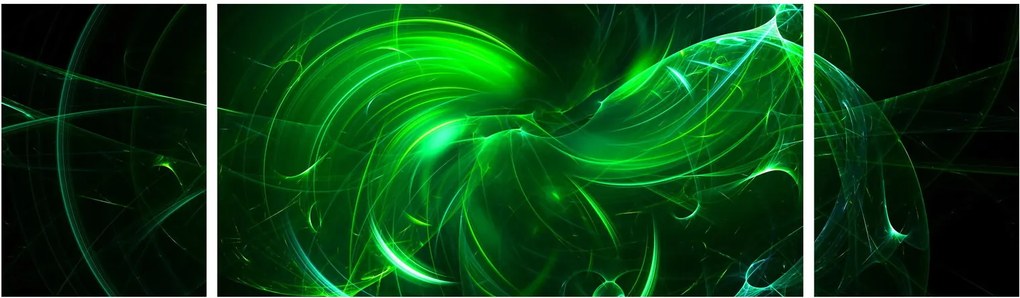 Obraz - zielona abstrakcja (170x50 cm)
