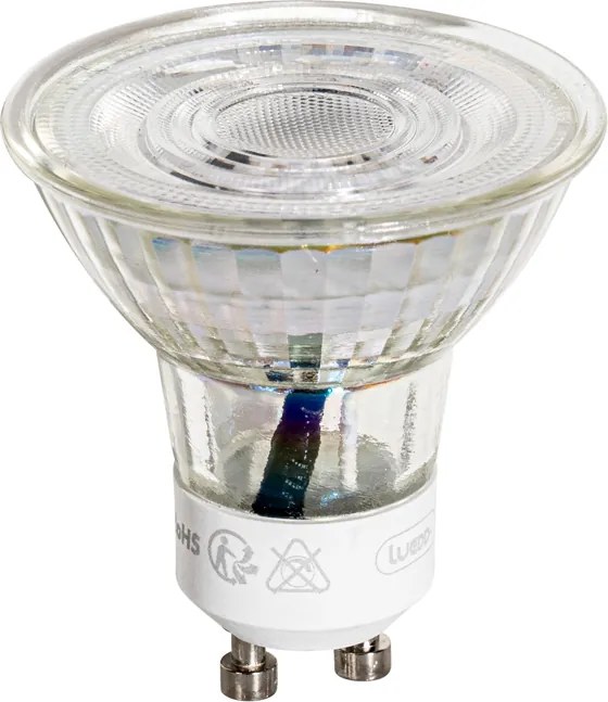 Zestaw 5 przezroczystych żarówek LED GU10 50mm 3W 200 lm 2200K