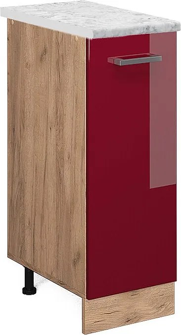 Szafka apteczna czerwony połysk 30x60x81.6 r-line