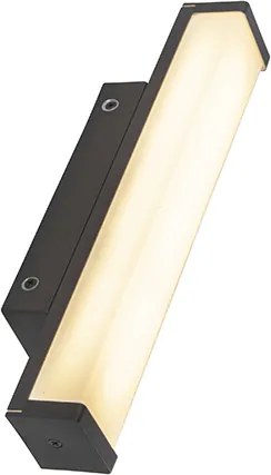Lampa ścienna czarna 32 cm IP44 - Cascada