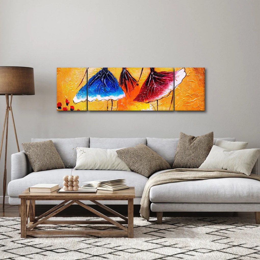 Obraz - Obraz olejny, baletki (170x50 cm)