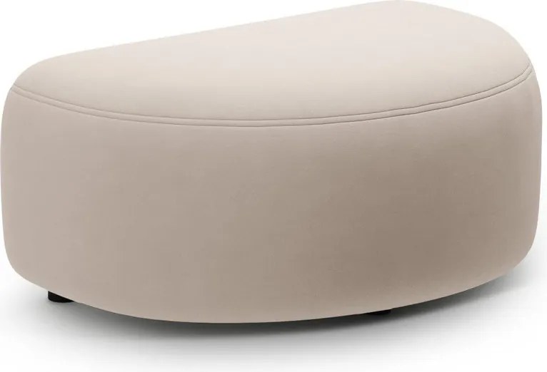 Beżowy aksamitny podnóżek Kate – Micadoni