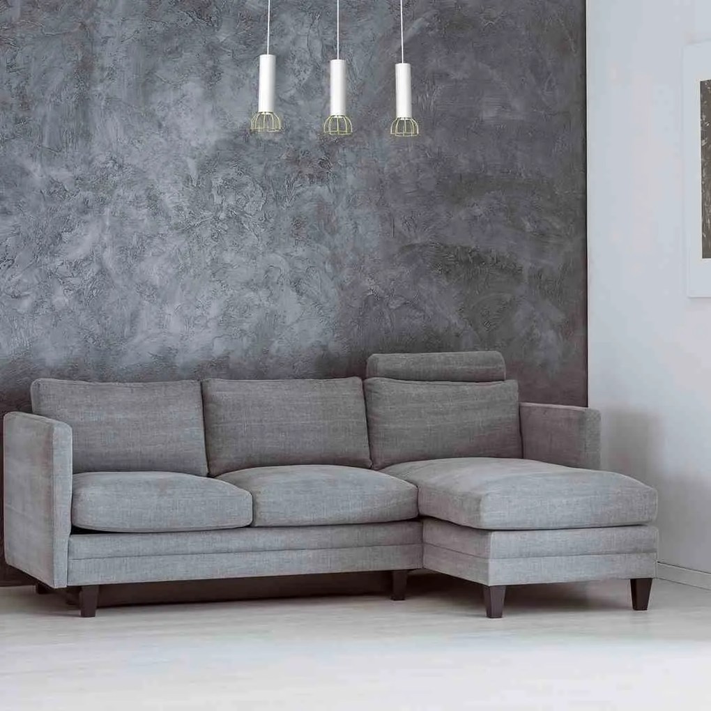 Lampa wisząca, potrójna, biała DANTE White/Gold 3x mini GU10