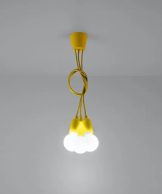 Żółta industrialna lampa wisząca zwisy EX542 D7-F11