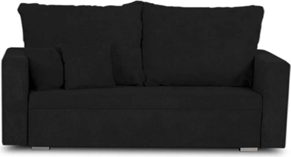 MEGA OKAZJA Sofa kanapa 2 os z funkcją spania DARIA Czarna Tkanina DOT100 Czarny