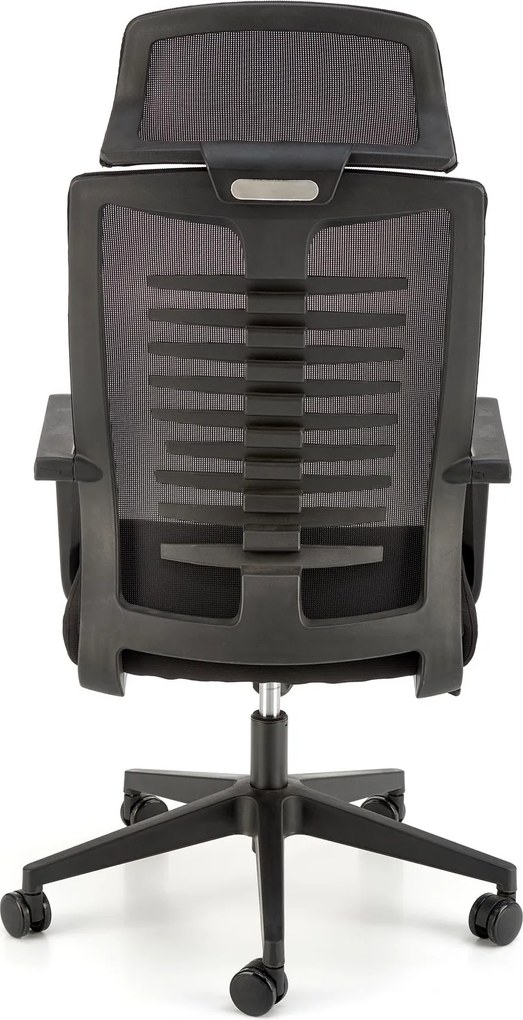 Obrotowe krzesło Fabio z oparciem i zagłówkiem z siatki