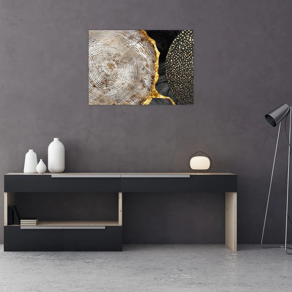 Obraz - Pień drzewa w kolażu 2 (70x50 cm)