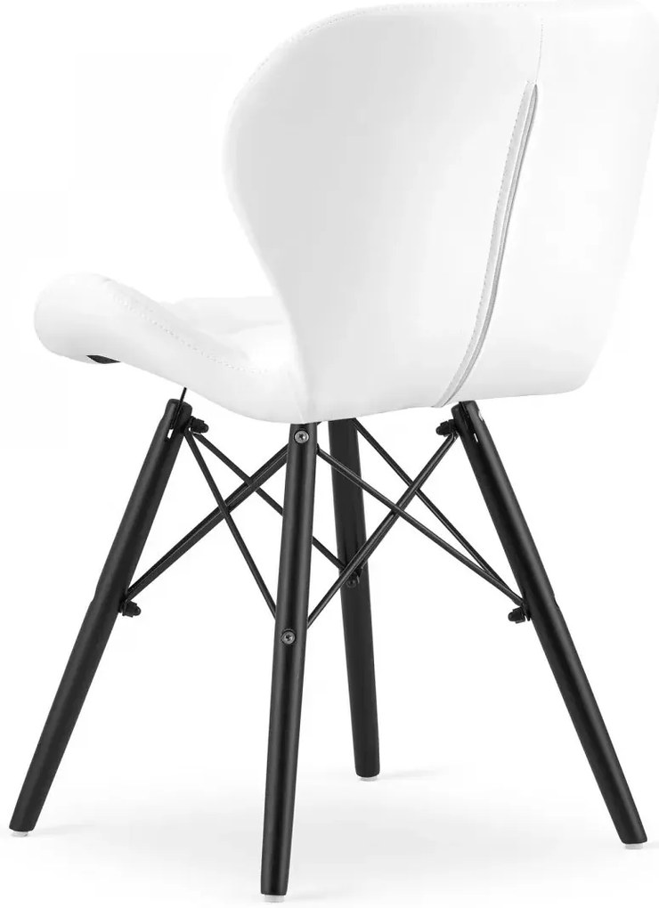 Białe tapicerowane krzesło kuchenne A4-E84