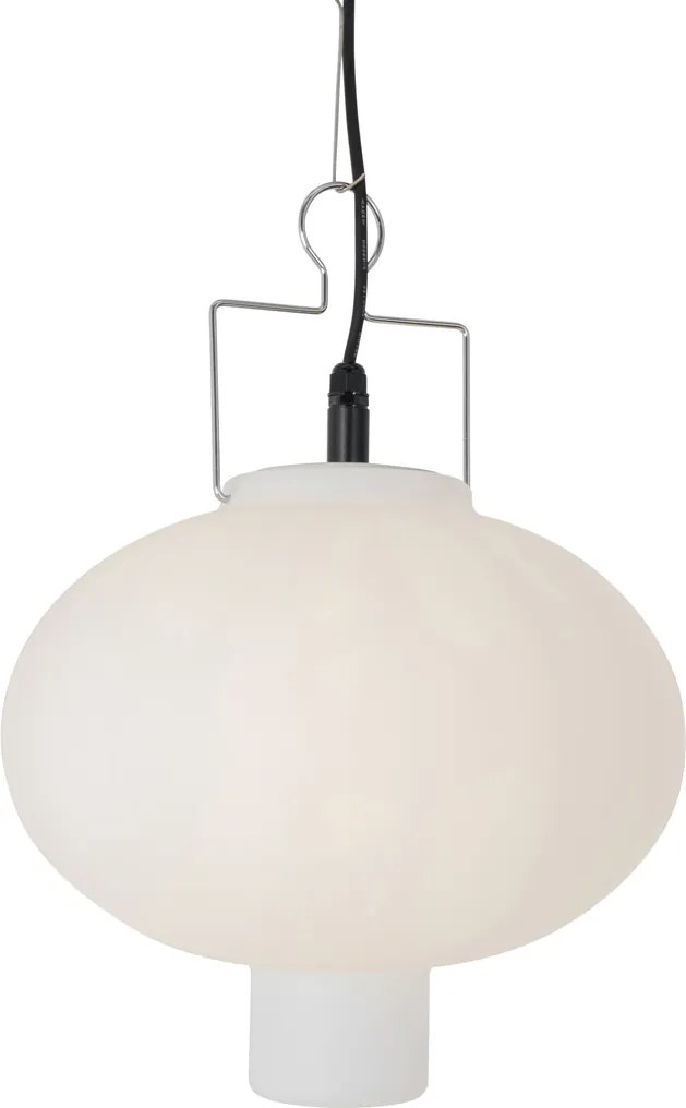 Inteligentna lampa wisząca zewnętrzna biała 35 cm z WiFi A60 - Pion