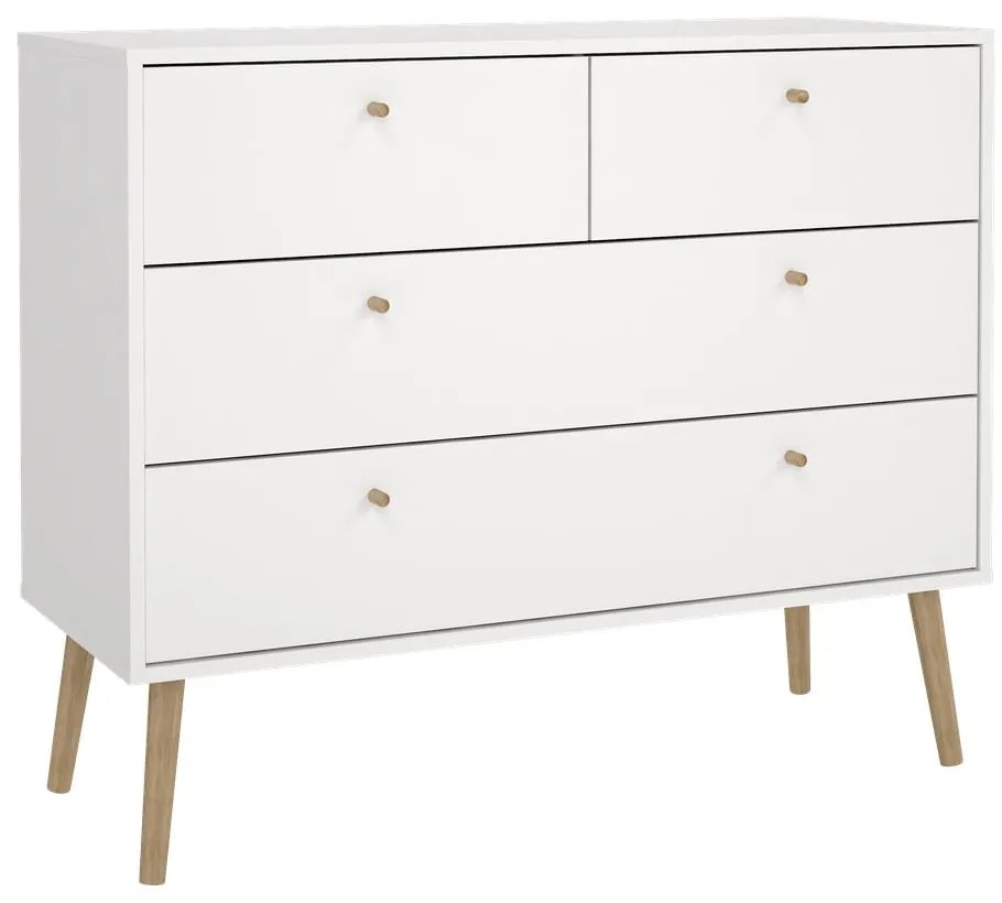 Biała niska komoda 99x82 cm Bodo – Tvilum