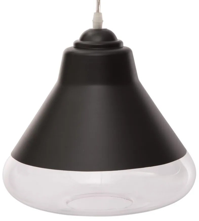 Lampa wisząca, czarna, Ø 25 cm