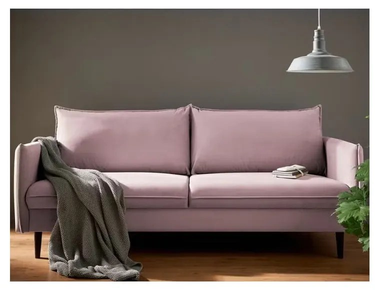 Lawendowa aksamitna sofa 203 cm Juli – Ropez