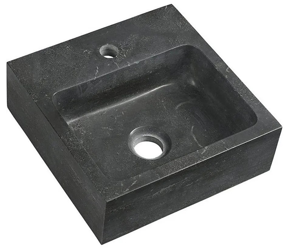 Sapho - Umywalka wisząca BLOK 30x30 cm antracyt