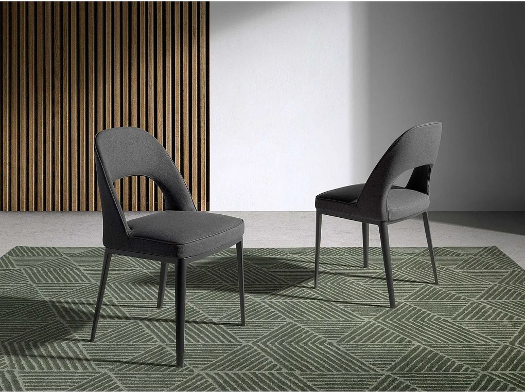 Ciemnoszare krzesło z tkaniny 4023 ANGEL CERDA