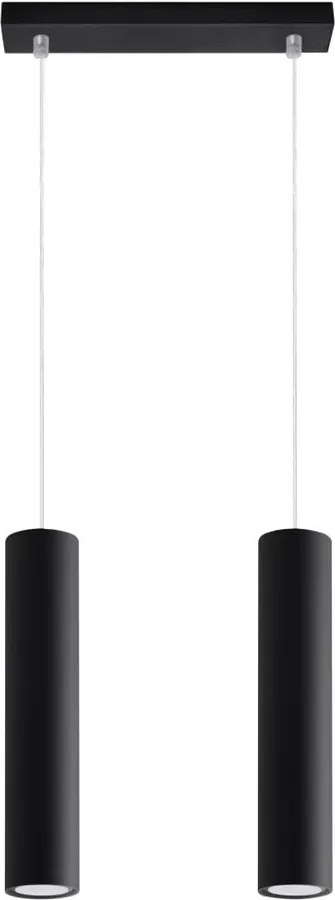 Czarna metalowa lampa wisząca Castro – Sollux