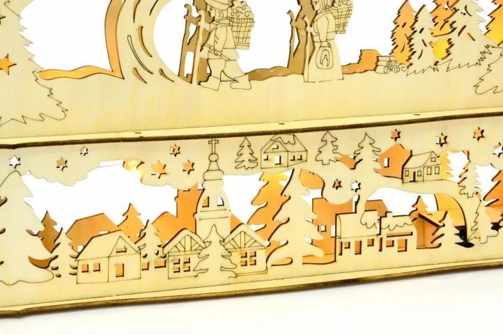 Świąteczna dekoracja – Bożonarodzeniowa sceneria – 10 LED diody