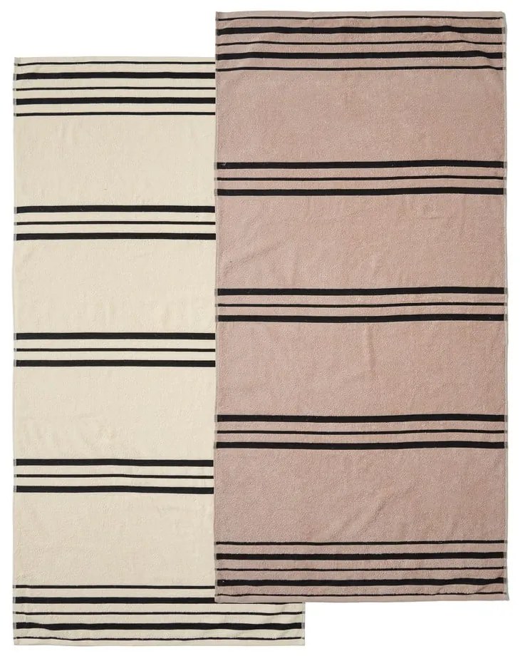 Beżowy ręcznik plażowy 75x150 cm Banded Stripe – Catherine Lansfield