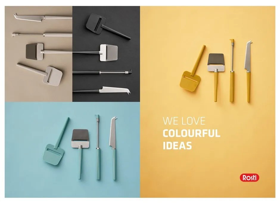 Zestaw noży do sera ze stali nierdzewnej 3 szt. Emma – Rosti