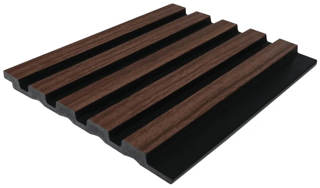 Panel ścienny 3D - Opakowanie 3,71 m² - Naturalny ciemny i czarny - Zestaw 8 sztuk - TATIANA