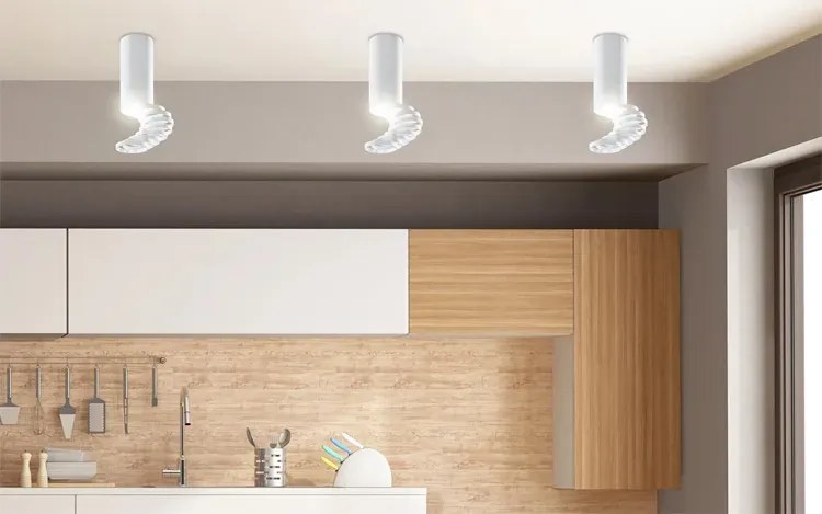 Biała nowoczesna metalowa lampa sufitowa - D241-Senja