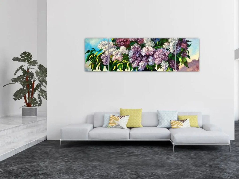 Obraz - Bukiet bzu (170x50 cm)