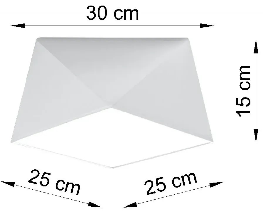 Biały geometryczny plafon - EX589 W3-D47