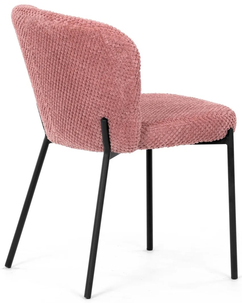 Zestaw krzeseł do jadalni Bouclé CT-W1077 PINK2, 4szt.
