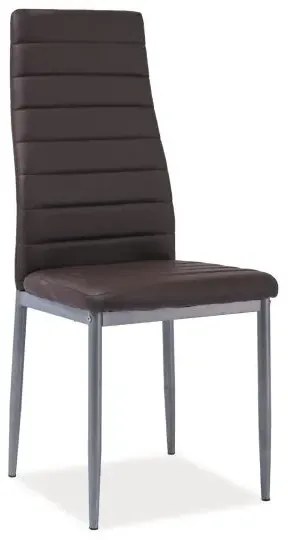 KRZESŁO H261 BIS ALUMINIUM/BRĄZ EKOSKÓRA SIGNAL