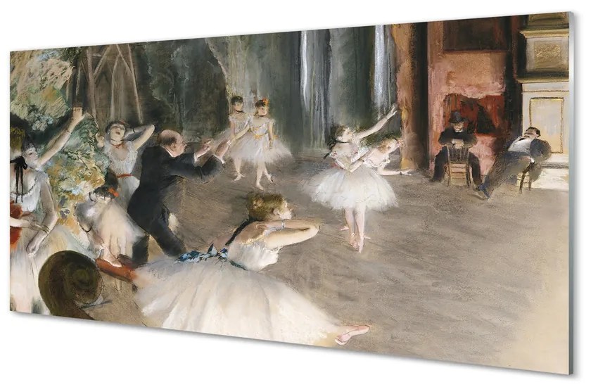 Obraz na szkle Próba baletowa na scenie - Edgar degas