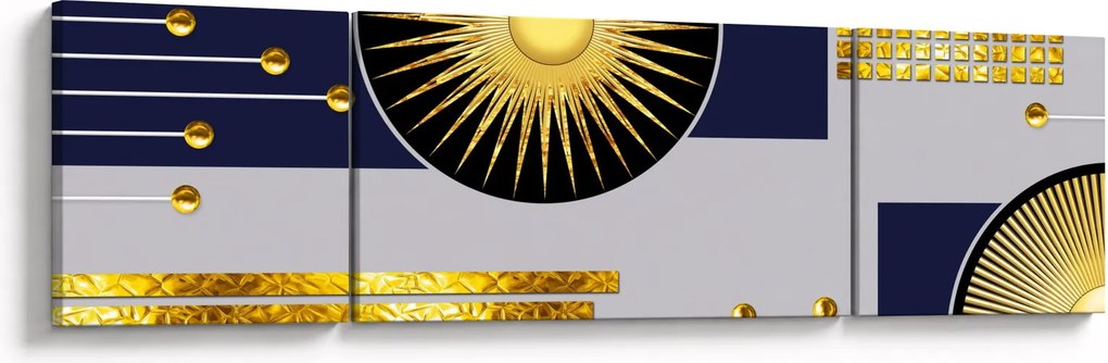 Obraz - Złote koła (170x50 cm)