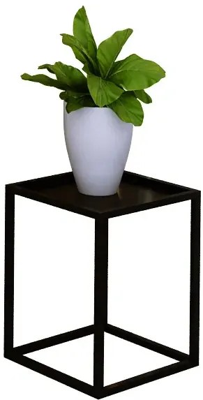 Czarny metalowy kwietnik w stylu loft W5-B27